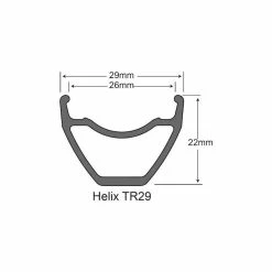 FELGE SUNRINGLE HELIX TR29 27.5 28L SCHWARZ