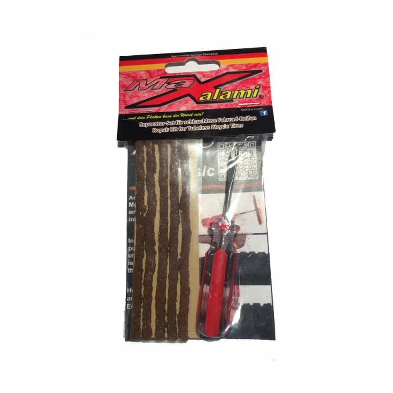MaXalami Basic Reparatur Set Für Schlauchlose Reifen Werkzeug + 5 Flickstreifen 3 MaXalami Basic Reparatur Set Für Schlauchlose Reifen Werkzeug + 5 Flickstreifen