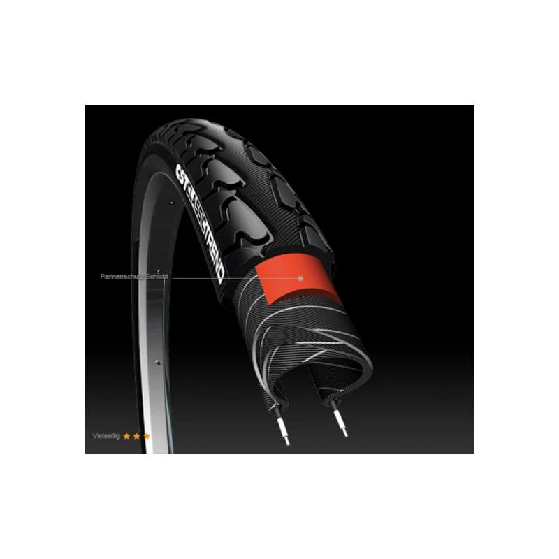 Reifen CST 26x1.75 Trend 47-559 - 26 C1316 Schwarz Reflex AntiPuncture Draht 3 Reifen CST 26x1.75 Trend 47-559 - 26 C1316 Schwarz Reflex AntiPuncture Draht